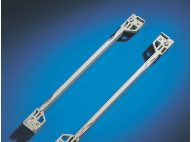 Plastic Grey keyable guide rails with 1/2HP offset 220mm PCB depth (pk 10)